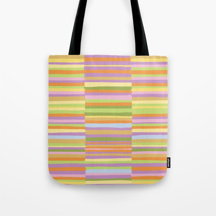 Summertime striped pattern Tote Bag Gallery Image 1