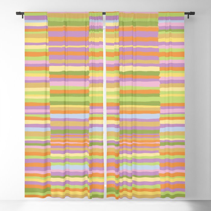 Summertime striped pattern Window Curtain Gallery Image 5