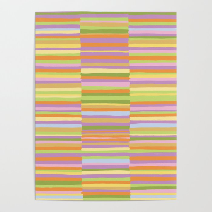 Summertime striped pattern Poster Gallery Image 1
