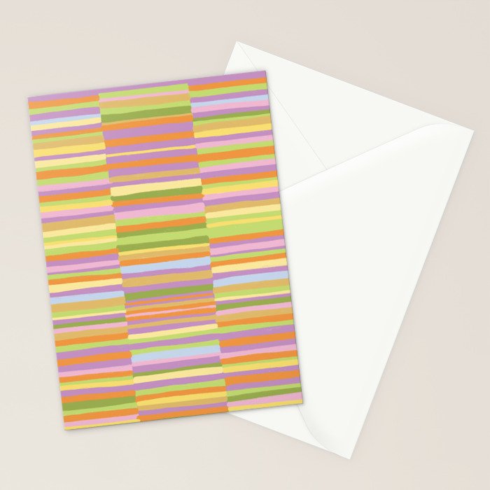 Summertime striped pattern Stationery Card Gallery Image 2