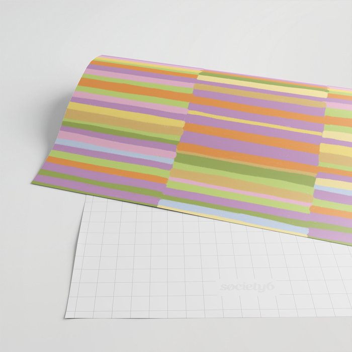Summertime striped pattern Wrapping Paper Gallery Image 2