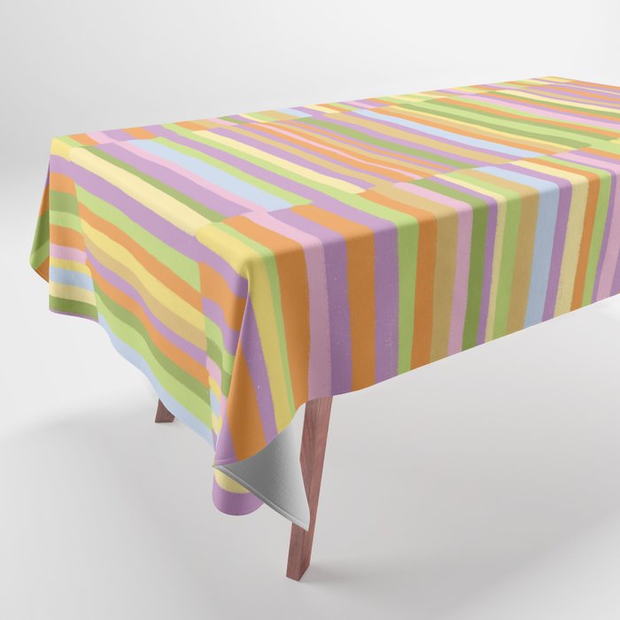 Summertime striped pattern Tablecloth Gallery Image 1