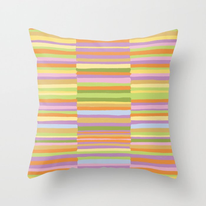 Summertime striped pattern Throw Pillow Gallery Image 6