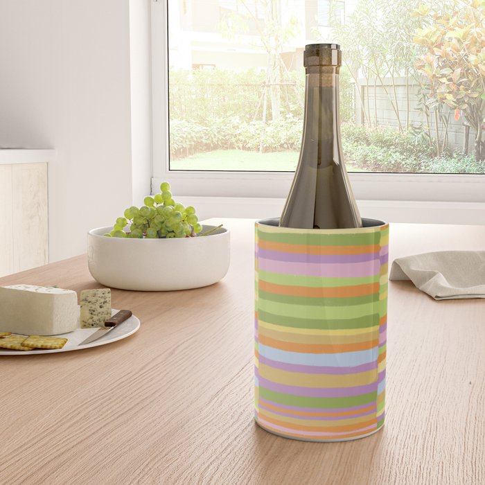 Summertime striped pattern Wine Chiller Gallery Image 4