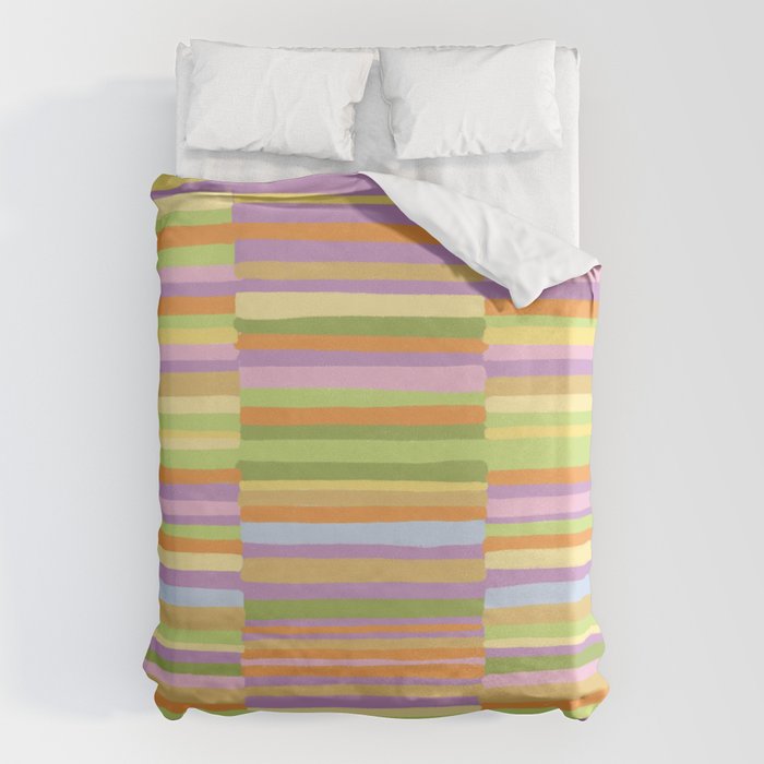 Summertime striped pattern Duvet Cover Gallery Image 1
