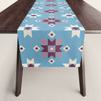 Modern quilt - blue Table Runner Gallery Image 1