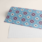 Modern quilt - blue Wrapping Paper Gallery Image 2