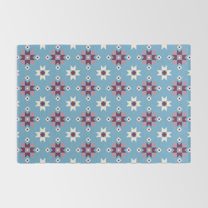Modern quilt - blue Rug Gallery Image 2