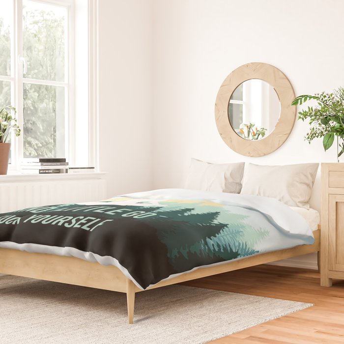 I'm Mostly Peace, Love And Light And A Little Go Fuck Yourself Funny Saying Duvet Cover Gallery Image 2