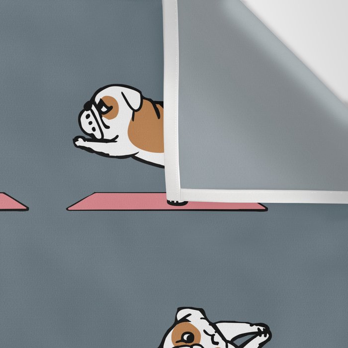 English Bulldog Yoga Wall Tapestry Gallery Image 3