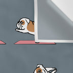 English Bulldog Yoga Wall Tapestry Gallery Image 3