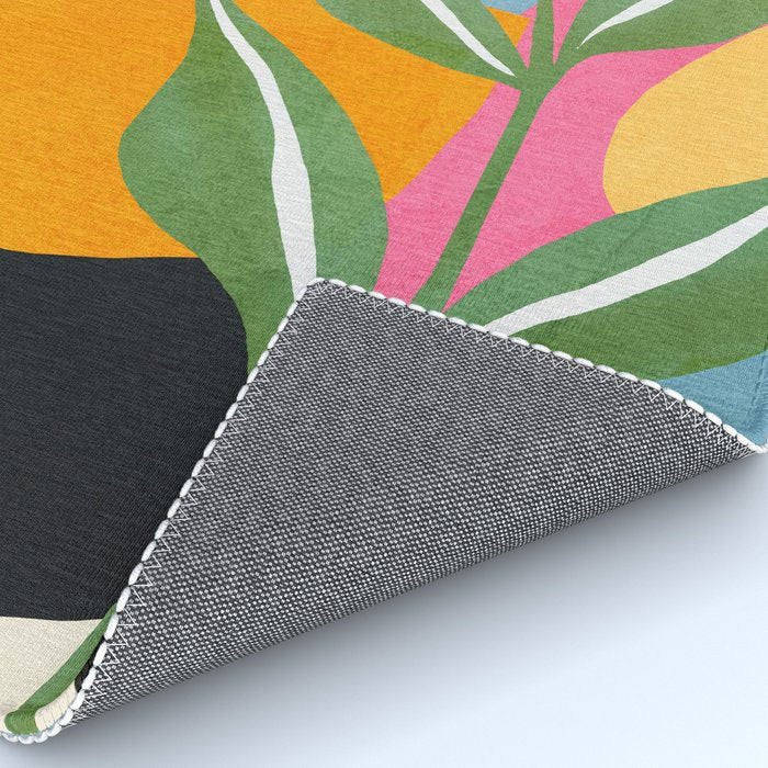 Minimal Modern Abstract Leaves 14 Rug Gallery Image 4