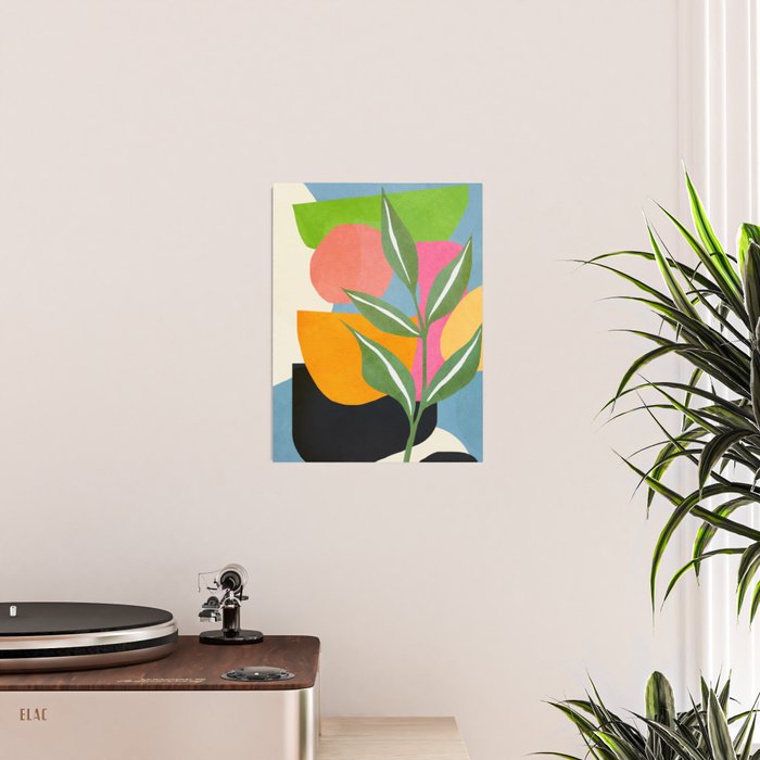 Minimal Modern Abstract Leaves 14 Poster Gallery Image 2