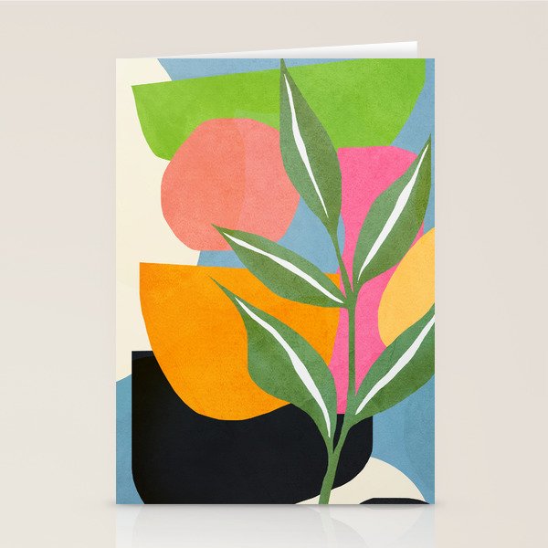 Minimal Modern Abstract Leaves 14 Stationery Card Gallery Image 2