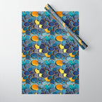 Abstract deep blue Wrapping Paper Gallery Image 1
