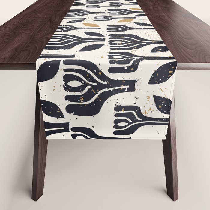 Scandinavian trees vintage structur Table Runner Gallery Image 1