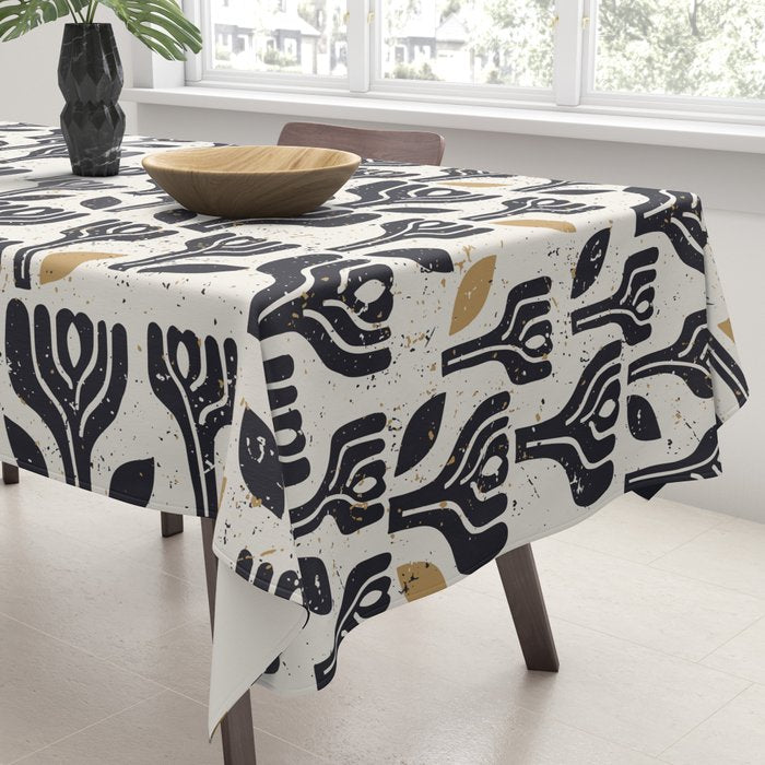 Scandinavian trees vintage structur Tablecloth Gallery Image 3