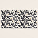 Scandinavian trees vintage structur Desk Mat Gallery Image 3