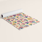 Retro Mushroom - pattern  Yoga Mat Gallery Image 2