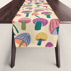 Retro Mushroom - pattern  Table Runner Gallery Image 1