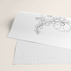Minimal Line Art Woman with Flowers II Wrapping Paper Gallery Image 2