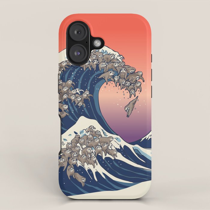 The Great Wave of Sloth iPhone Case Gallery Image 1