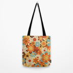 70's Retro Floral Patterned Prints Tote Bag Gallery Image 2