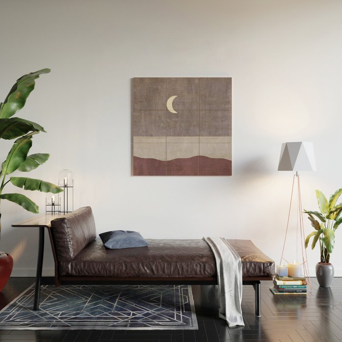 LANDSHAPES / Beach - Night Wood Wall Art Gallery Image 2