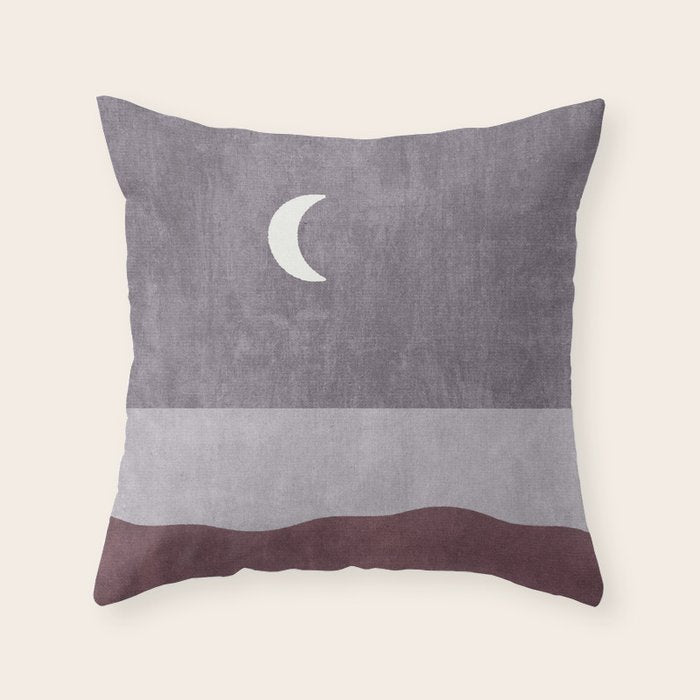 LANDSHAPES / Beach - Night Throw Pillow Gallery Image 6