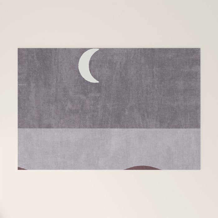 LANDSHAPES / Beach - Night Welcome Mat Gallery Image 1