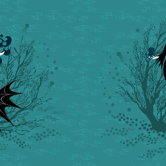 Vampire Mermaid on Aqua Coffee Mug Gallery Image 2