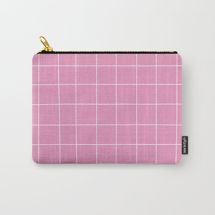 Hand Drawn Grid Hot Pink Carry All Pouch Gallery Image 1