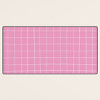 Hand Drawn Grid Hot Pink Desk Mat Gallery Image 3
