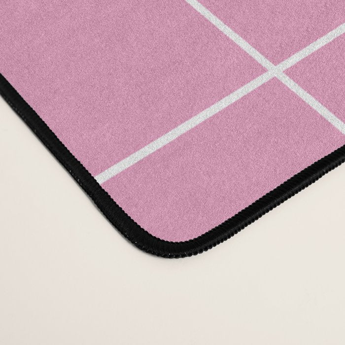 Hand Drawn Grid Hot Pink Desk Mat Gallery Image 4