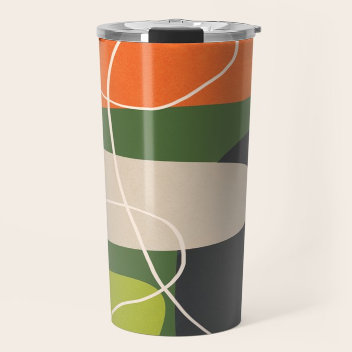 Minimal Colorful Abstract Shapes 2 Travel Mug Gallery Image 1
