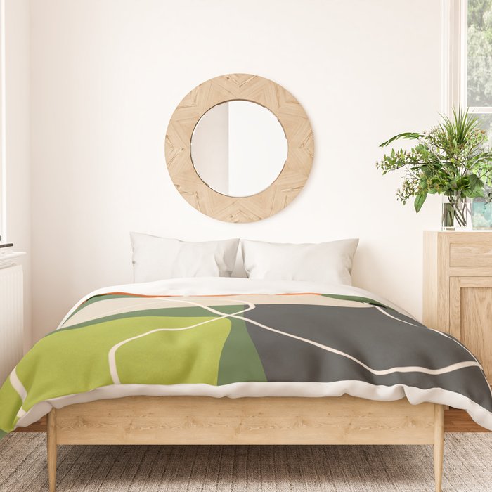 Minimal Colorful Abstract Shapes 2 Duvet Cover Gallery Image 3