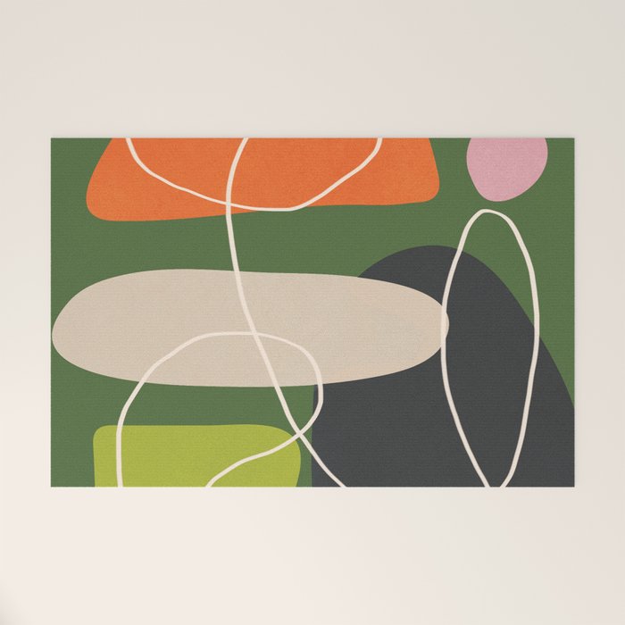 Minimal Colorful Abstract Shapes 2 Welcome Mat Gallery Image 1