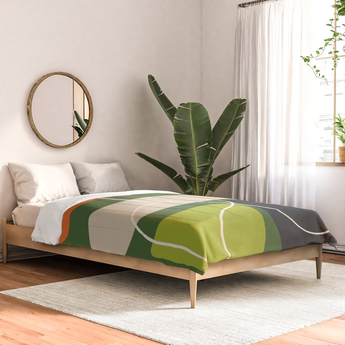 Minimal Colorful Abstract Shapes 2 Comforter Gallery Image 2