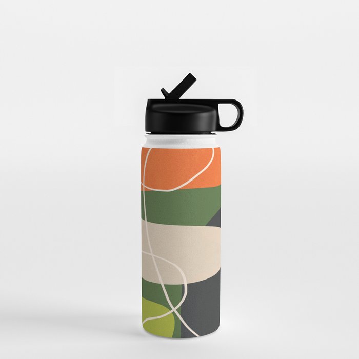 Minimal Colorful Abstract Shapes 2 Water Bottle Gallery Image 1