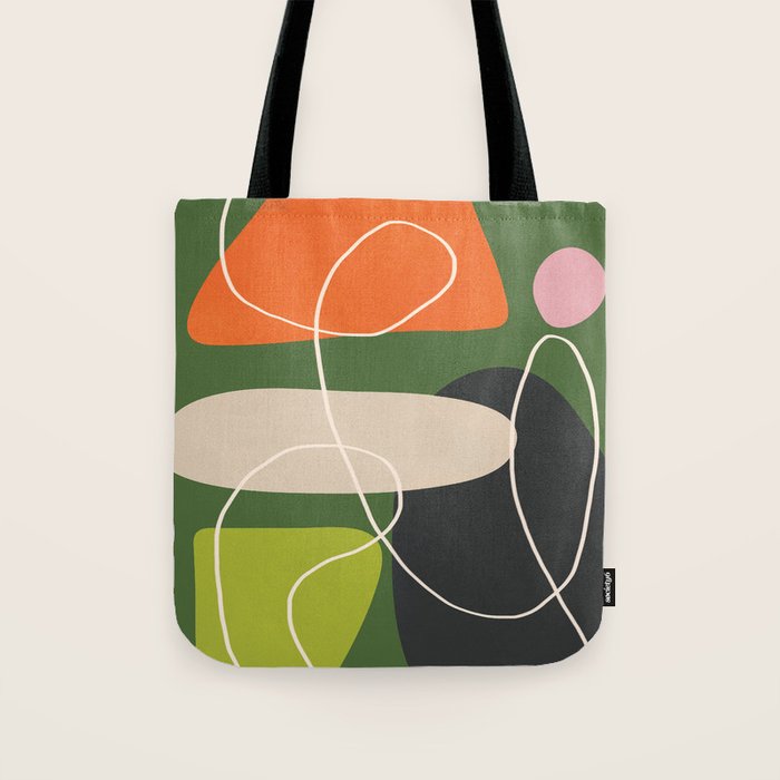 Minimal Colorful Abstract Shapes 2 Tote Bag Gallery Image 1