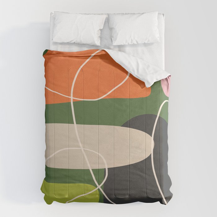 Minimal Colorful Abstract Shapes 2 Comforter Gallery Image 6