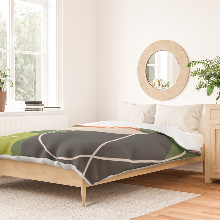 Minimal Colorful Abstract Shapes 2 Duvet Cover Gallery Image 2