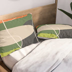 Minimal Colorful Abstract Shapes 2 Pillow Sham Gallery Image 2