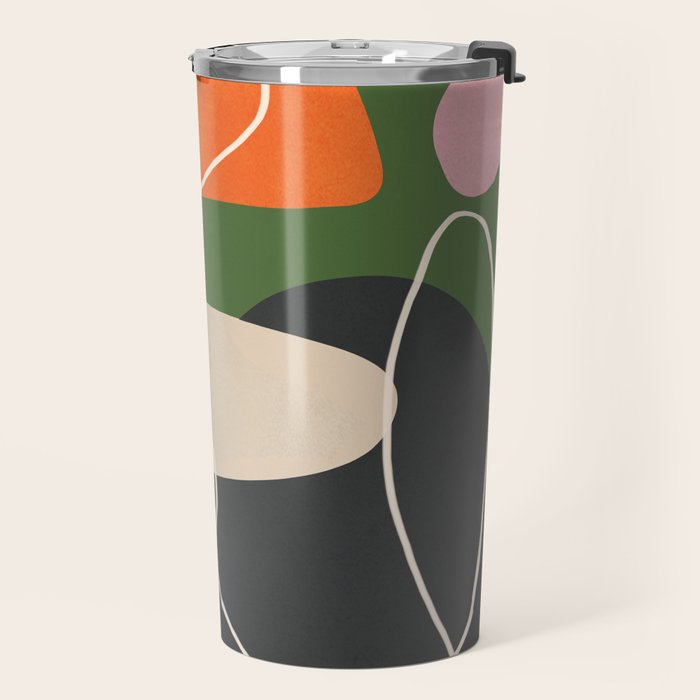 Minimal Colorful Abstract Shapes 2 Travel Mug Gallery Image 2