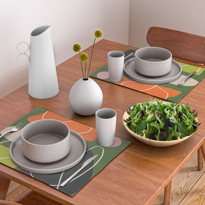 Minimal Colorful Abstract Shapes 2 Placemat Gallery Image 2