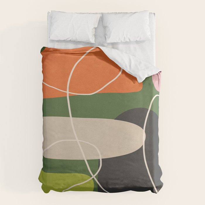 Minimal Colorful Abstract Shapes 2 Duvet Cover Gallery Image 6