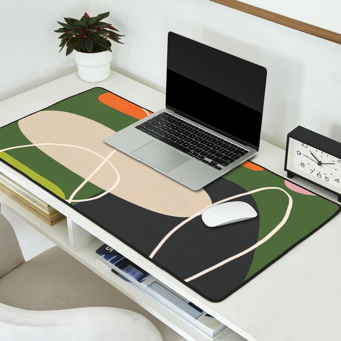Minimal Colorful Abstract Shapes 2 Desk Mat Gallery Image 2