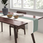 Color Block Line Abstract LXX Retro Boho Table Runner Gallery Image 2
