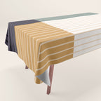 Color Block Line Abstract LXX Retro Boho Tablecloth Gallery Image 1