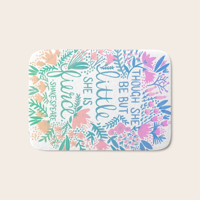 Little & Fierce - Lavender Mint OmbrÃ© Bath Mat Gallery Image 1